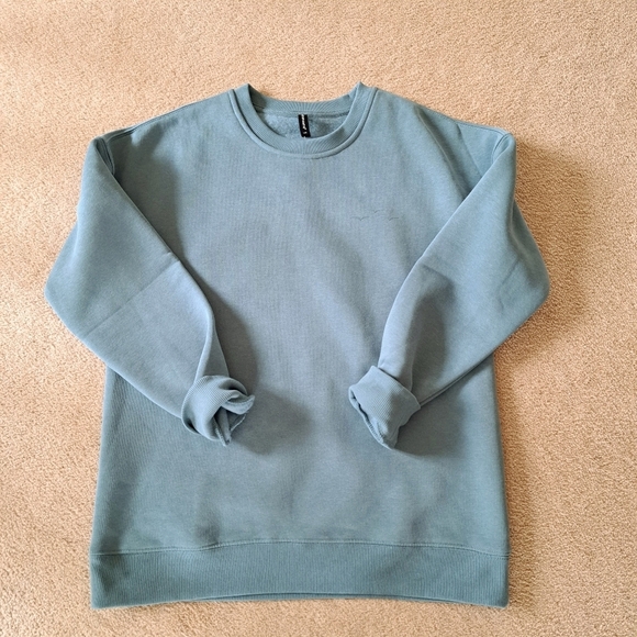 Lazy Pants Teal Blue Sweatshirt Women's Small Cozy Pullover Fleece NWT - Picture 11 of 11